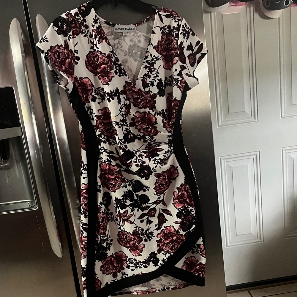 Almost Famous Black and Red Floral Mini Dress